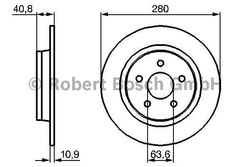 tarcze hamulcowe Bosch - tył 280mm 0986479B81 