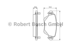 klocki hamulcowe tył ➝08/2004 Bosch 0986494046 Ford Mondeo MK3