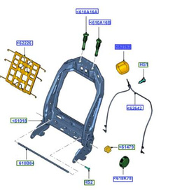 uchwyt / klamka odchylania fotela Ford Ka prawa strona ® 1579642
