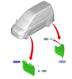 chlapacz Ford Transit Custom 2023- przód PRAWY OE: 2781980