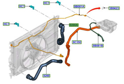 przewód do chłodnicy 1.6 Ecoboost C-Max Focus Mk3 Kuga OE: 1724346