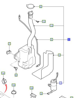 zbiornik spryskiwacza szyb z pompką Ford Transit ® 4483141