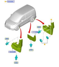 osłona krawędzi progu Ford Focus Mk3 tył lewa OE: 1705159