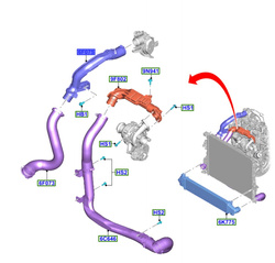 przewód intercoolera Ford 1.5 EcoBlue Kuga Connect ® 2556766 KV616F075A