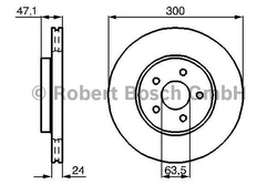 tarcze hamulcowe Ford Mondeo Mk3 - oś przednia - Bosch 0986479B44