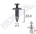 kołek rozprężny z śrubą plastikową Ford wiele modeli Romix #4432057
