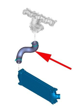 przewód intercoolera Ford 2.2 TDCi Transit & Custom #2033223 AIC