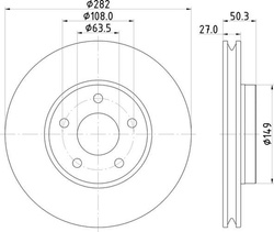 tarcze hamulcowe Ford Focus MK4 przód Ø282 Hella/PAGID PRO