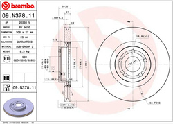 tarcze hamulcowe Ford Focus MK4 Kuga MK3 przód Ø308 Brembo #2305506