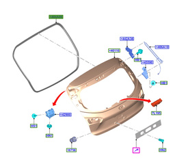uszczelka klapy bagażnika Ford Focus MK4 kombi 2018- OE: 2428495