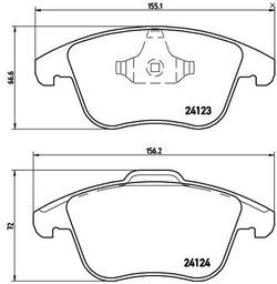 klocki hamulcowe Ceramiczne Mondeo MK4, Galaxy/S-Max BREMBO XTRA