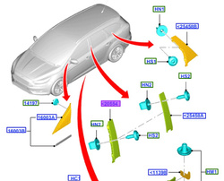 listwa słupka drzwi przednich Ford Focus MK 3 lewa OE 1751091
