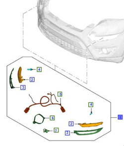 lampy LED do jazdy dziennej Ford Kuga Mk1 zestaw do malowania ® 1799245