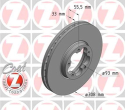 tarcze hamulcowe Ford Transit 2014- 2019- przód 308/33 mm #2171541