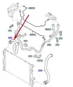wąż chłodnicy (górny) Ford Mondeo mk4 S-Max/Galaxy 2.0 OE 1405636