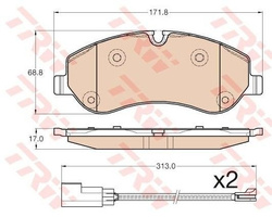  klocki hamulcowe Ford Transit / Tourneo Custom  przód #2600764 TRW