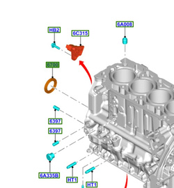 uszczelniacz wału korbowego przód Ford 1.5 TDCI Neo OE: 2190320 