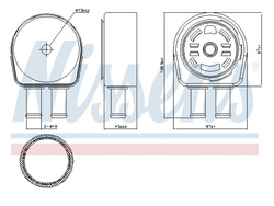 chłodnica oleju Ford 2.0 2.3 EcoBoost 2.5 #1682214 Nissens  AG9G6A642B