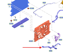 przewód układu chłodzenia Kuga Mk3 2753508 LX618260AAG LX6Z8260AF
