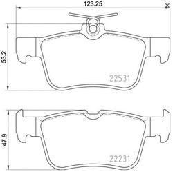 klocki hamulcowe Ford Kuga Edge S-Max Galaxy tył Brembo P24175 