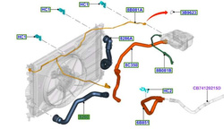 przewód do chłodnicy 1.6 Ecoboost C-Max Focus Mk3 Kuga OE: 1789175