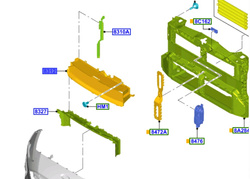 osłona chłodnicy górna / deflektor Ford Focus mk4 - oryginał 2274220 ®