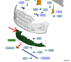 osłona zderzaka pod chłodnicę C-Max 1880911 AM51-A8B384-AE