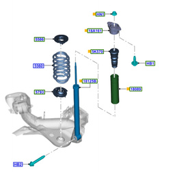 amortyzator tylny kompletny Ford B-Max 2012-2019 OE: 1855305 ® 