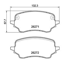 klocki hamulcowe Ford Puma 2019->przód Brembo #2588897