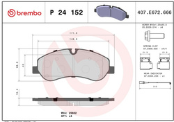  klocki hamulcowe Ford Transit / Tourneo Custom - Brembo - przód 
