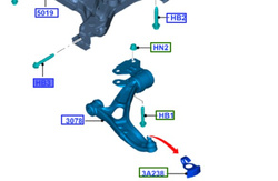 śruba do wahacza przedniego - przednia Ford Focus 3 C-MAx Kuga 1681144