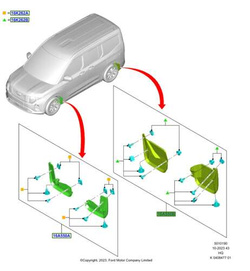 chlapacze tylne Ford Transit Tourneo Courier 2023-> OE: 2750329 ®