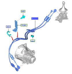 linki zamiany biegów Ford Fiesta 2012-2019 / 5-biegów ® 1871099 