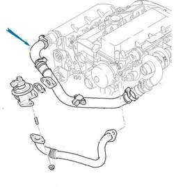 przewód elastyczny ukł. recyrkulacji spalin EGR Mondeo Mk3 - 1127828 N
