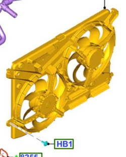 wentylator chłodnicy Mondeo Mk5 S-Max/Galaxy 2.0 TDCI DW10F OE 1946174