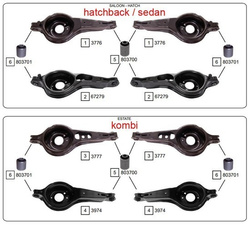 wahacz tylny pod sprężynę Ford C-max Focus MK3 SIDEM #1894049