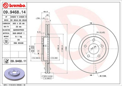tarcze hamulcowe Brembo UV  - przód 300mm Ford C-Max Kuga Focus Mk2/3