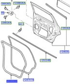 uszczelka wnęki drzwi tylnych Ford S-Max - oryginał 1534558