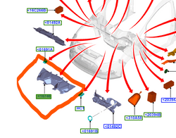 wygłuszenie maski silnika Ford Courier OE: 2528864 JT76R16746