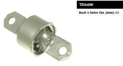 tuleja wahacza wzdłużnego Focus / Focus C-Max / Kuga - Delphi TD340W