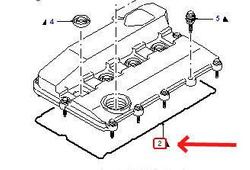 uszczelka pokrywy zaworów Mondeo Mk3 2.0 Diesel - Elring 027.720