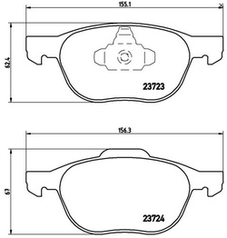 klocki hamulcowe Ceramiczne EcoSport Focus C-max Kuga Brembo XTRA