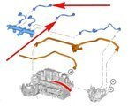 przewód paliwa listwa ➝ wtryskiwacz 2 i 4 Ford 2.0 TDCI DW10F 2500245 OE