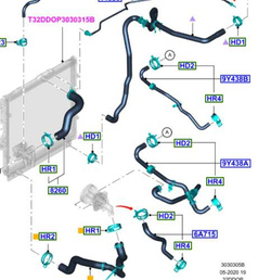 przewód chłodnic Ford Ranger 3.2 TDCi OE 5297115 AB399Y438BG