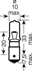 żarówka mini-halogen BAY9s H21B 12V 21W Ford #4103743