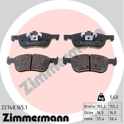 klocki hamulcowe Ford Fiesta MK7 2017-> oś przednia Zimmermann 2279460