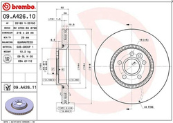 tarcze hamulcowe Ford Galaxy Mk3 ★ S-Max 316mm  przód / BREMBO
