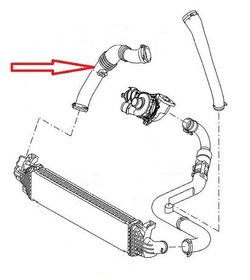 przewód elastyczny intercooler turbo Focus Mk2 C-Max 2.0TDCI #1337785 