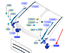 silnik wycieraczek lewy Focus Mk3 2135607 BM51-17508-AM