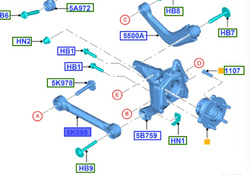 wahacz zawieszenia Ford Mondeo Mk5 2415880 JG9C-5K898-AEB dolny #2415880